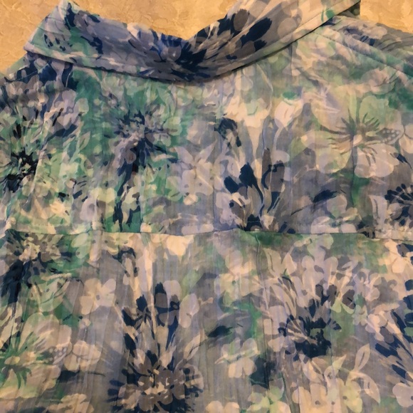 ALIA NWT SIZE 18  SOFT 3/4 SLEEVE AQUA DENIM FRONT POCKETS ROUNDED COLLAR #025 - Picture 12 of 12